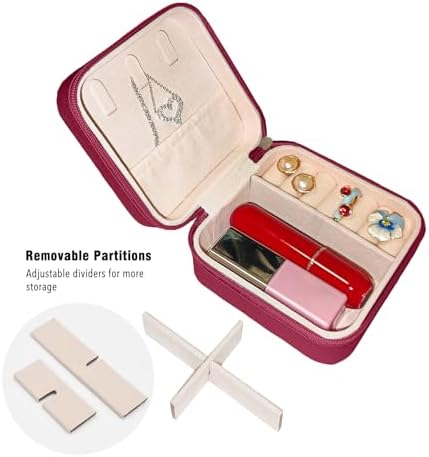 Small Travel Jewelry Box, Portable Mini Jewelry Leather Box Jewelry