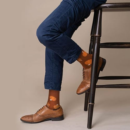AGRIMONY Funny Thanksgiving Turkey Trot Socks Gifts for Men Women
