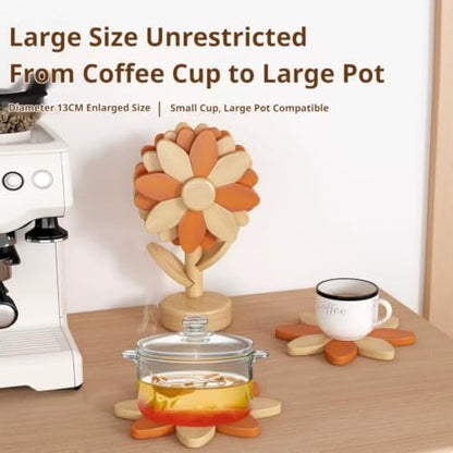Sunflower Trivets for Hot Dishes & Pans,Xmas Housewarming Gifts New