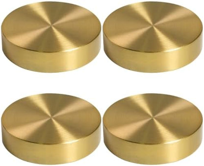 4 pcs Chinese Calligraphy Paperweight Brass Golden Calligraphy
