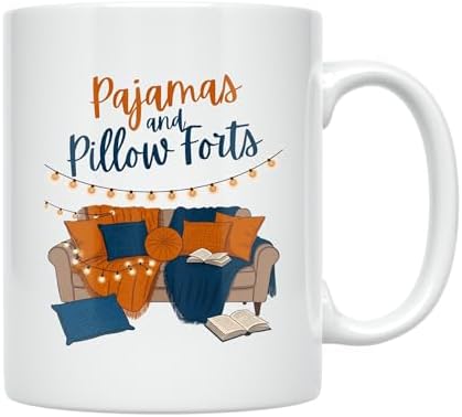 Homebody Coffee Mug - Pajamas and Pillow Forts Design - 11 oz White