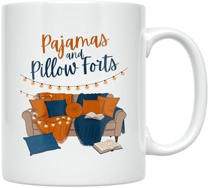 Homebody Coffee Mug - Pajamas and Pillow Forts Design - 11 oz White
