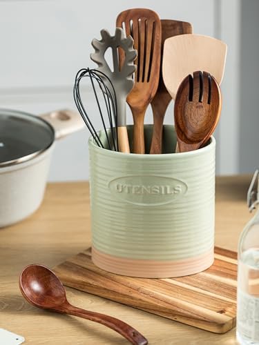 YHOSSEUN Kitchen Utensil Holder, Ceramic Utensil Holder for Kitchen