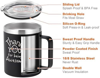 DLOCCOLD Thank You Gifts for Men, Thank You for Being Awesome Mug for
