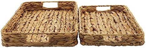 Grass Weaving Tray, Grass Storage Bins for Fruit or Tea,Arts and