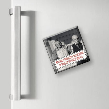 Funny Wedding Refrigerator Magnet - Humor Anniversary Large 3" x 3"