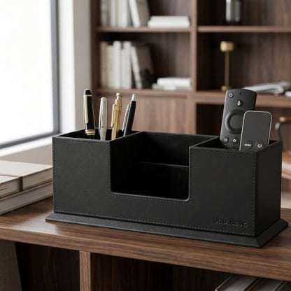 UnionBasic Desk Organizer, Desktop Caddy Leather Multi-compartment Pen