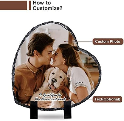 ALBK Personalized Picture Frame with Photo & Text, Custom Photo Gift