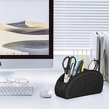KENOBEE Remote Control Holder with 5 Compartments, Black