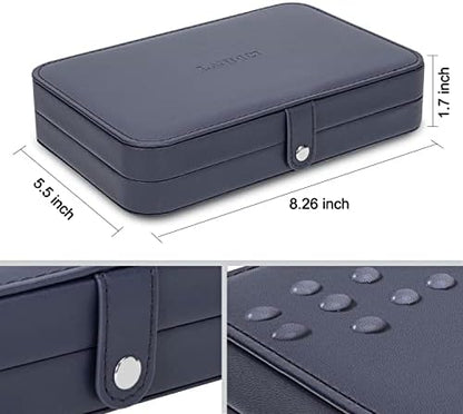LANDICI Small Jewelry Box for Women Girls, PU Leather Travel Jewelry