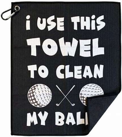 SHANKITGOLF Towel, Funny Microfiber with Bag Clip, Gift for Men & Dad