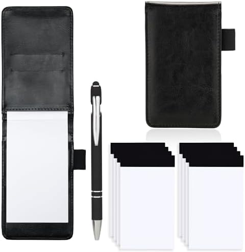 Camelmother 10Pcs Pocket Notepad Holder Set Notebook 3 x 5 Inch With