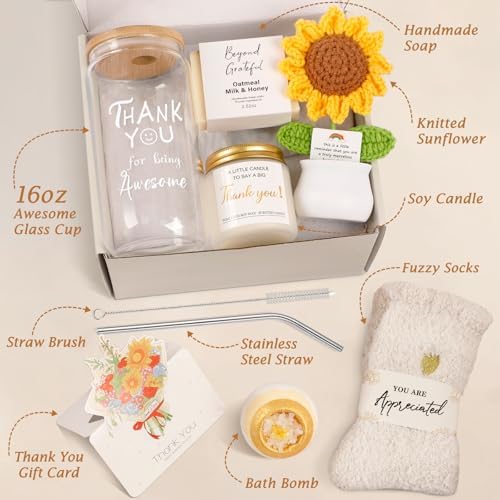 Thank You Gifts for Women, Boss Day Appreciation Gifts Basket for