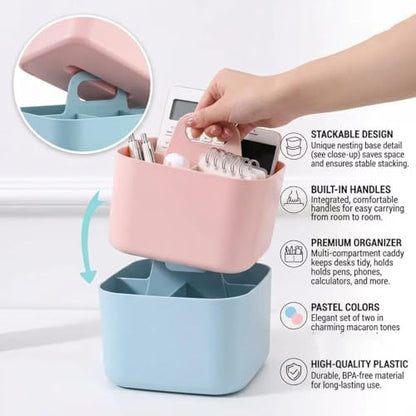 Stackable Portable Handheld Organiser,Multi-Purpose Desktop Divider