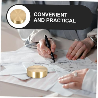 2pcs Brass Paperweight Set for Calligraphy and Office Display