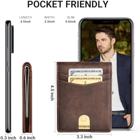 VATAN Wallet for Men Slim RFID Blocking Leather Credit Card Holder