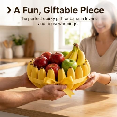Creative Banana Shaped Fruit Bowl, Counter Decor & Centerpiece