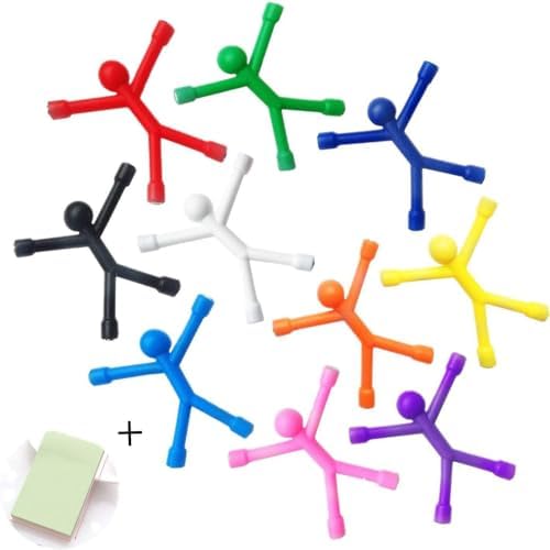 Refrigerator Magnets, 10 Pcs Mini Man Flexible Fridge Magnets, Rubber