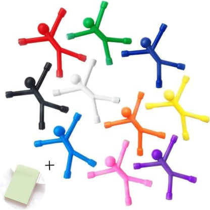 Refrigerator Magnets, 10 Pcs Mini Man Flexible Fridge Magnets, Rubber