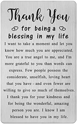 TGCNQ Metal Engraved Card - Thank You Gifts for Women Men