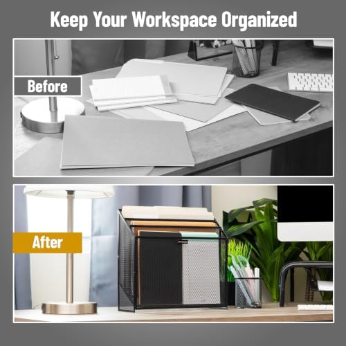 Mind Reader Vertical File Storage, Desktop Organizer, Workspace