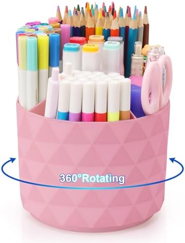 Desk Organizer, 360-Degree Rotating Pencil Pen Holders For Desk