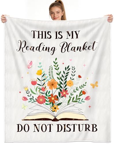 Book Lovers Gifts Reading Blanket for Women Men 50" x 60" for