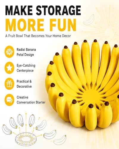 Creative Banana Shape Fruit Bowl, 3D Printed Ceramic Funny Decorative
