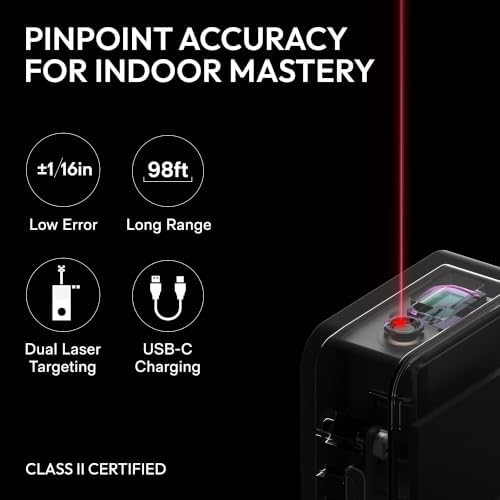 HOTO Pocket-Size Laser Measuring Tool, Gadget Birthday Gift for Men &