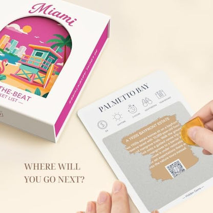 Miami Adventure Bucket List Cards, 50 Scratch-Off Cards Unique Local