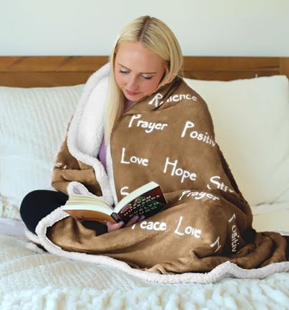 Compassion Blanket (Brand)- Strength Courage Super Soft Warm Hugs, Get