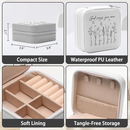 GAOLZIUY God Says You Are Inspirational Travel Jewelry Box, Religious