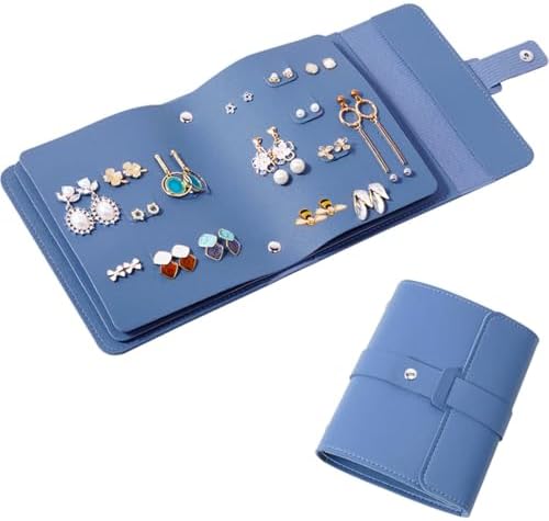QBestry Earring Holder Organizer Book for Travel, 42 Pairs Stud