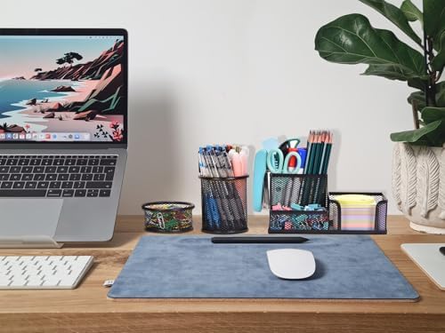 Freewindo Mesh Desk Organizer, Set of 3 Pen Holder Office Desk