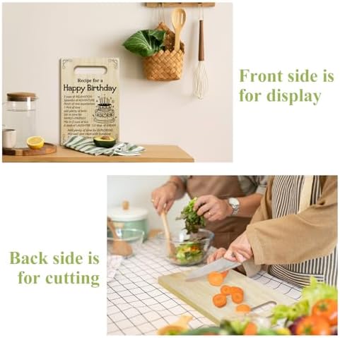 Birthday Gifts for Women - Recipe For a Happy Birthday Bamboo Cutting