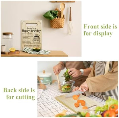 Birthday Gifts for Women - Recipe For a Happy Birthday Bamboo Cutting