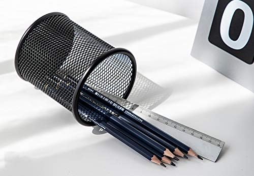 HSYMQ Black Pen Holder Cup for Desk, Pencil Cup Holder, Black Wire