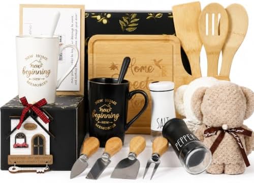 Housewarming Gifts for New Home, 18-Piece Gift Basket for Couples and
