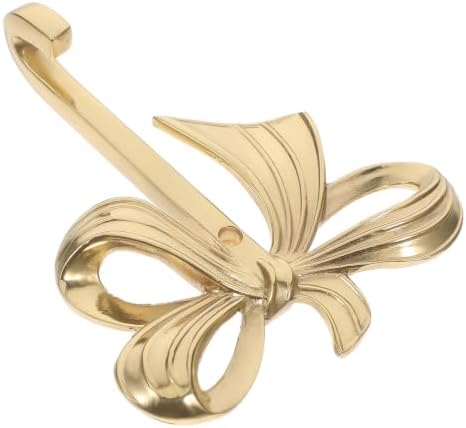 Brass Bow Wall Hook Decorative Vintage Coat Hanger for Towels and