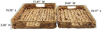 Grass Weaving Tray, Grass Storage Bins for Fruit or Tea,Arts and