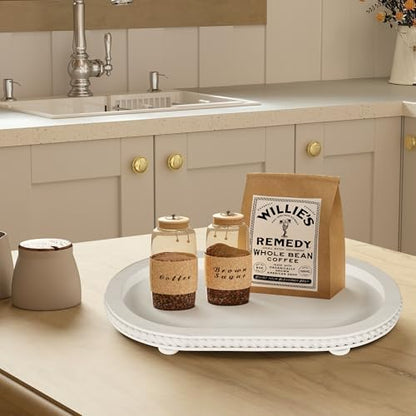 Urban Deco Oval Wooden Tiered Tray, 1Pack