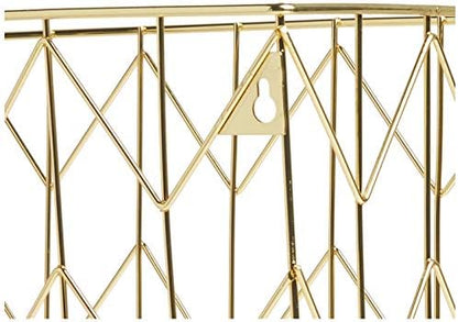 U Brands Hanging File Desk Organizer, Wire Metal, Gold Finish, 8.5" x