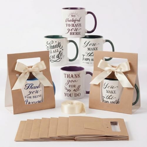 LemonRoad 6 Set Employee Appreciation Gifts 12 oz Thank You Mug and
