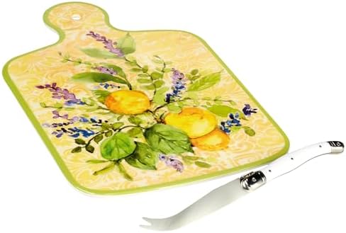 Certified International Lemon Zest Cheese Board with Knife Set