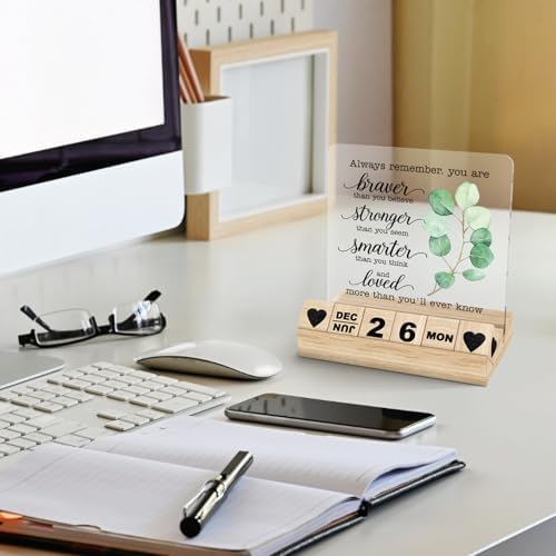 Positive Affirmations Quote Desk Decor, Inspirational Cheer Up Gifts