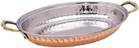 Traditional Indian Hammered Oval Dish Bowl Platter Serveware Hotelware