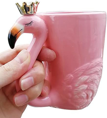 Cute Pink Flamingo Gifts for Women Coffee Mug Unique Ceramic Animal