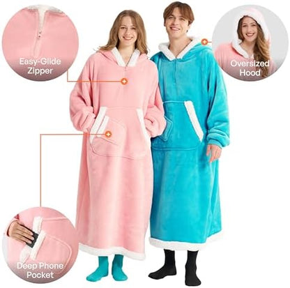Giggling Getup Wearable Blanket Hoodie for Women Men Gifts for Women