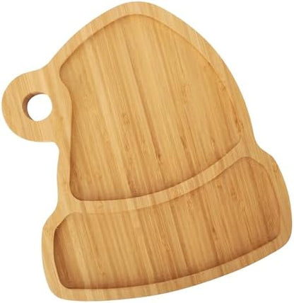 TJ POP Christmas Hat Bamboo Serving Platter - Santa Hat-Shaped Holiday