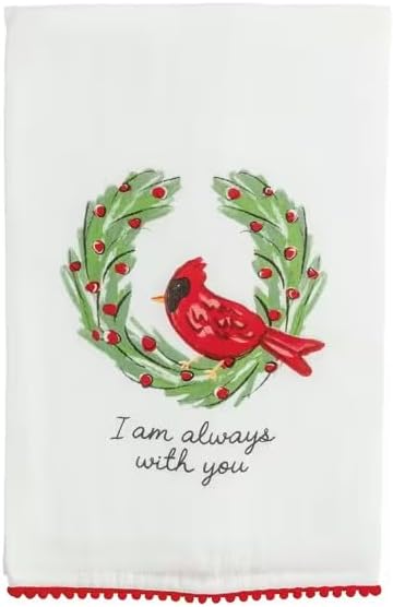 Mud Pie with You Cardinal Cotton Towel, Decorative Kitchen Towel